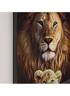 Home Box Ersel Lion and Cub Framed Picture - 50x70x2.5 cm  - Image 4