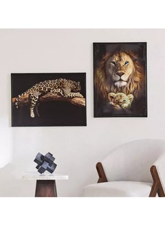 Home Box Ersel Lion and Cub Framed Picture - 50x70x2.5 cm  - Image 5