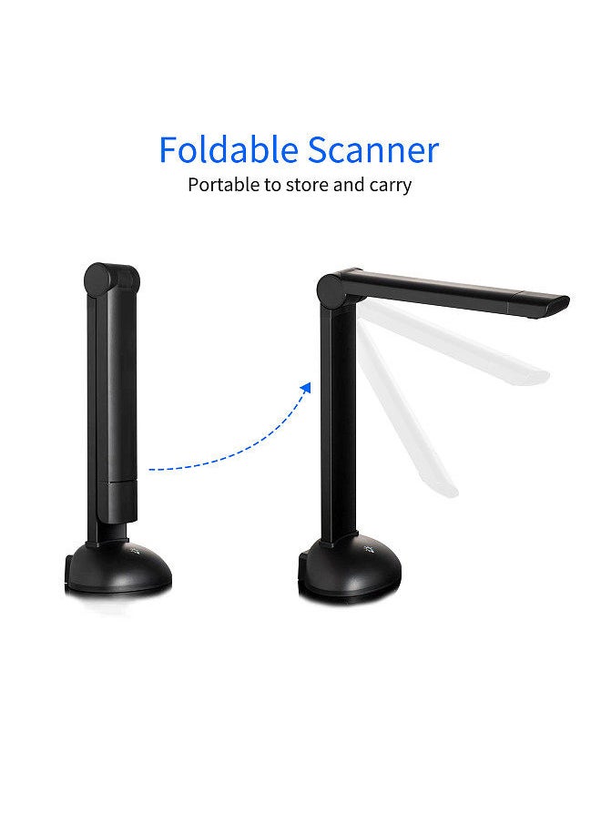 Document Book Camera Scanner 8 Mega-pixel HD High-Definition A3 Scanning Size with USB Port LED Light OCR Function Compatible with Windows for Classroom Office Library Bank Meeting  - Image 2