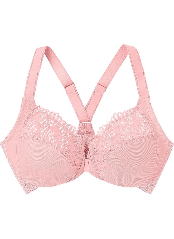 Glamorise Glamorise womens Wonderwire Front Close Bra Full Coverage Bra  - Image 4