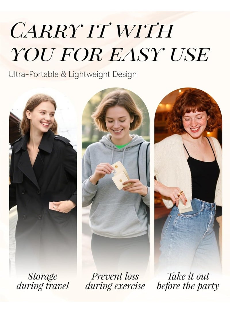 Mini Travel Jewelry Bag 2025 New Portable Foldable Faux Suede Jewelry Organizer And Storage with Buckle - Mini Travel Jewelry Roll Bag Jewelry Pouch for Earrings, Rings, Necklaces-1PCS - Image 2