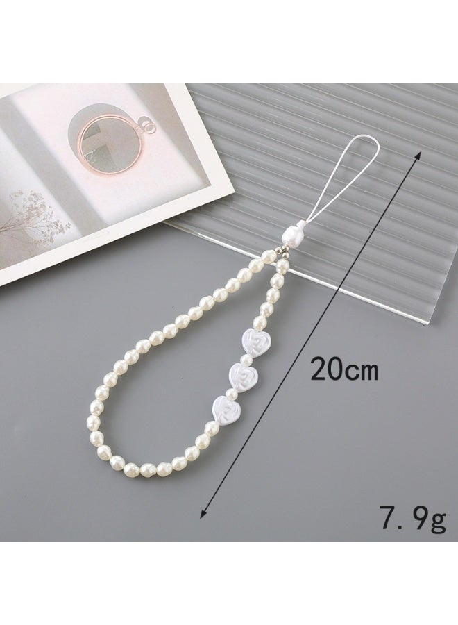 NIBEMINENT Phone Charm/ Chain Strap for Women Girls, Acrylic Cell Phone Case Lanyard Wrist Strap