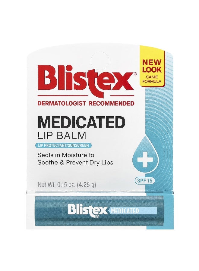 Blistex بليستكس، بلسم شفاه طبي، واقي شفاه/واقي شمس، SPF 15، 0.15 أونصة (4.25 جرام) - Image 2