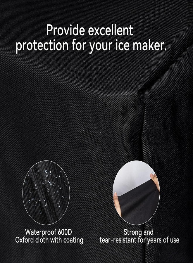 Klmnop Coffee Maker Cover, Waterproof Coffee Machine Cover with Drawstring, Universal Dust Cover for Countertop Appliances in Home(Black) - Image 3