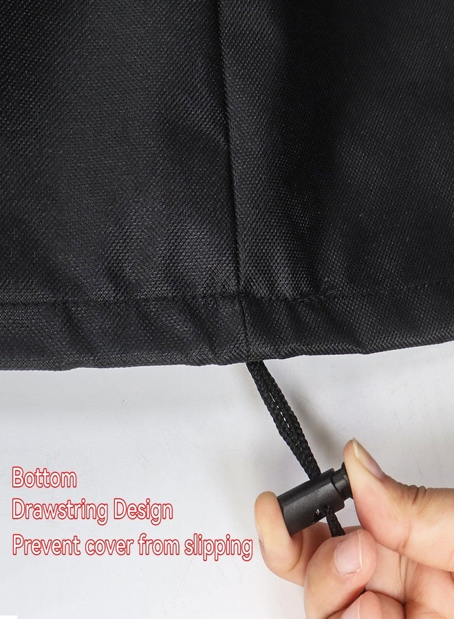 Klmnop Coffee Maker Cover, Waterproof Coffee Machine Cover with Drawstring, Universal Dust Cover for Countertop Appliances in Home(Black) - Image 4