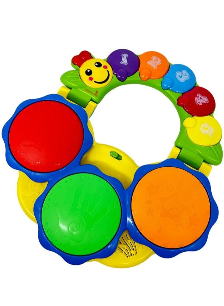 TOOLY TOOLY Play Handpat Drum Learning Machine, Colourful Shapes, Numbers, Multiple Changeover Modes (Size: 24 X 5.5 X 26 CM)