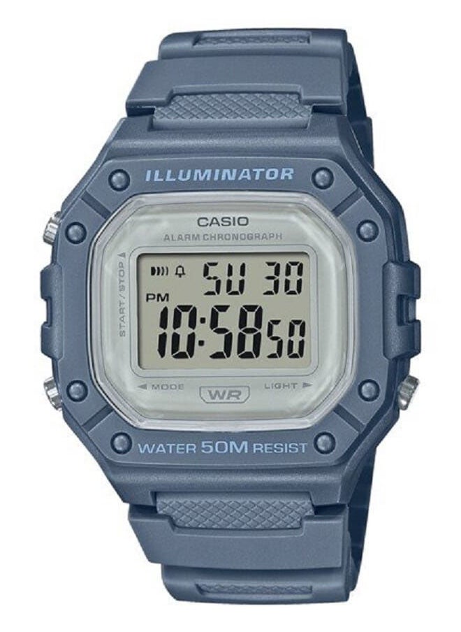 CASIO Resin Digital Wrist Watch W-218HC-2AVDF  - Image 1