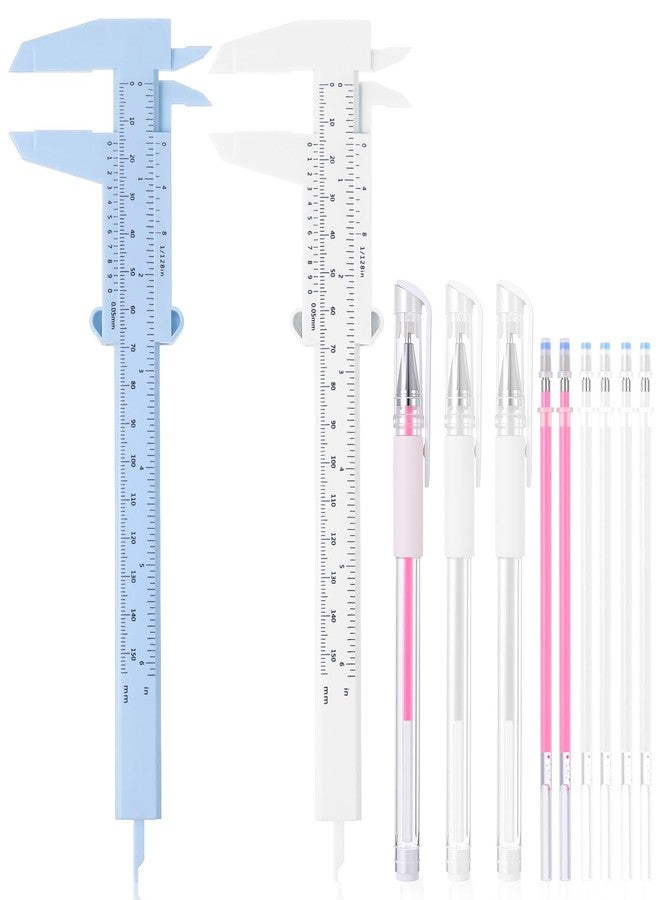Sibba Eyebrow Mapping Kit Brow Mapping Pen Set 3PCS Eyebrows Pen with 6PCS Replacement Refills and 2PC Ruler Eyebrows Microblading Marker Pens Eyebrow Makeup Position Mappings Mark Measuring Tool - Image 1