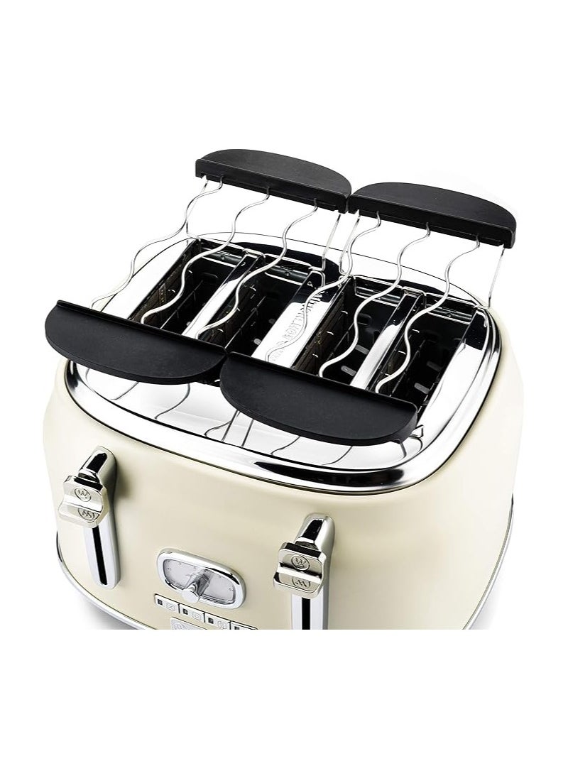 Westinghouse Retro Series 4-Slice Toaster 1750W - White | High-Power Toaster for Even Toasting, Bagels & More  - Image 3