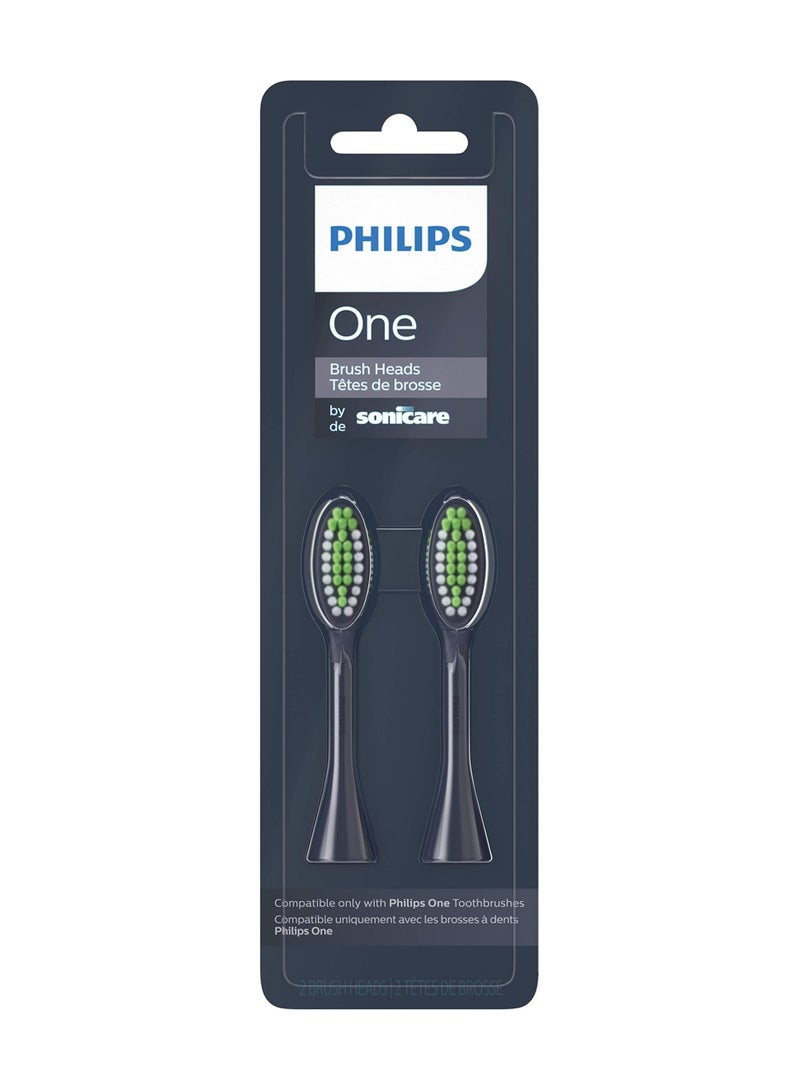 PHILIPS SONICARE Philips One By Sonicare, 2 Brush Heads, Midnight Blue, BH1022/04 - Image 1