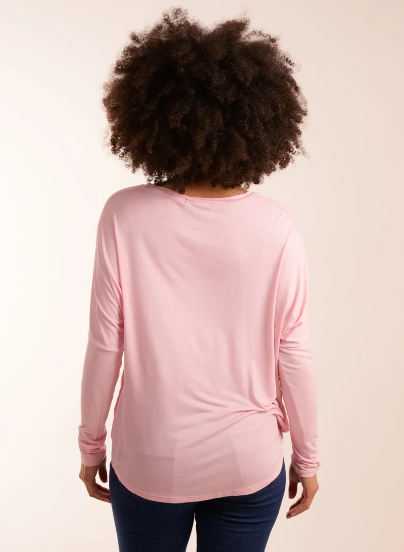 Blue Vanilla Batwing High Low Top