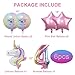 DUILE Unicorn Balloons Unicorn Birthday Party Decorations for Girls Foil Balloons Set Macaron and Rainbow Balloon Wedding Baby Shower Party Supplies 4 - Image 4