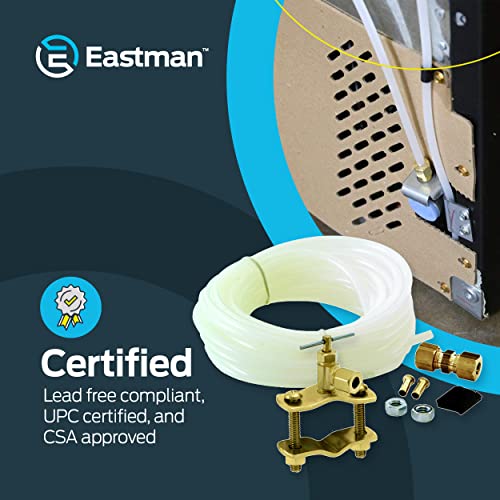 Eastman Ice Maker Installation Kit with Brass Inserts, 1/4 Inch Compression, 25 Foot Polyethylene Ice Maker Connectors, White, 48362 - Image 5