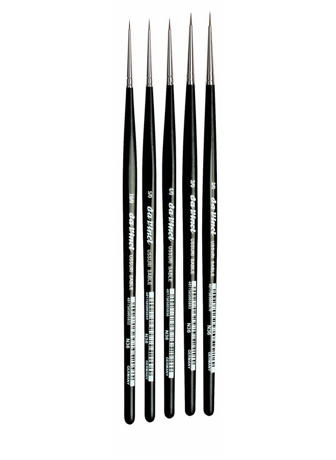 Da Vinci - Watercolor Series Miniature Detail Paint Brush Set Russian Red Sable Multiple Sizes - Image 1