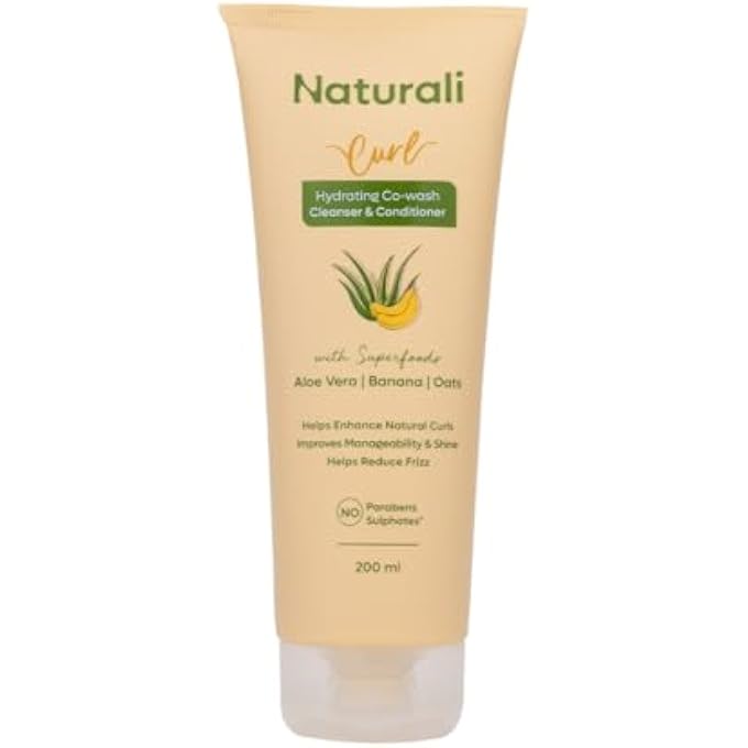 Naturali Hydrating Co-Wash Shampoo & Conditioner with Aloe Vera, Banana & Oat Flour 200ml