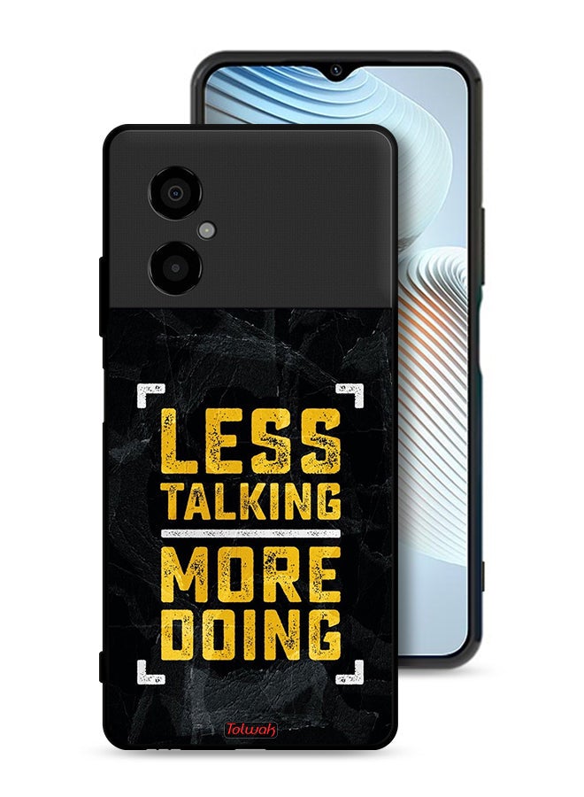 Xiaomi Poco M4 5G Protective Case Cover Less Talking More Doing