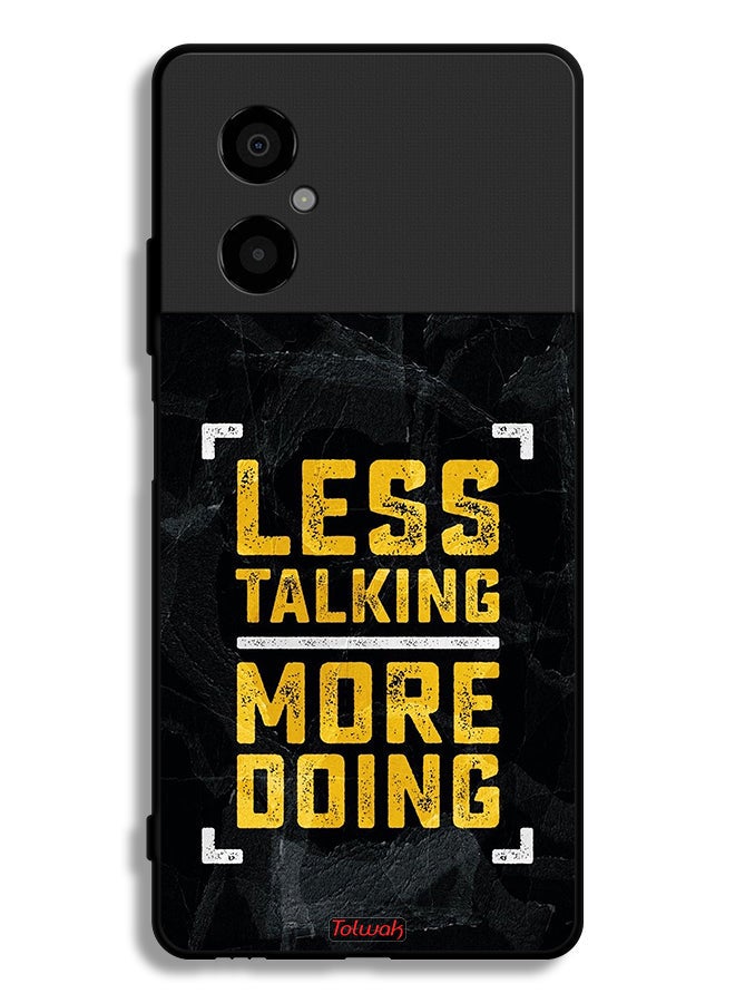 Xiaomi Poco M4 5G Protective Case Cover Less Talking More Doing