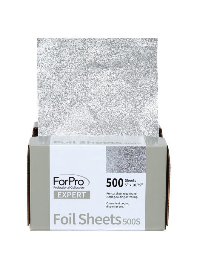 ForPro Professional Collection أوراق فويل مطبوعة بخبرة 500S، فويل ألمنيوم، موزع فويل منبثق، فويلات شعر لتطبيق اللون وخدمات التمييز، آمنة للطعام، 5" عرض × 10.75" طول، 500 قطعة - Image 1