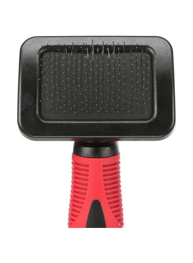 تريكسي فرشاة ناعمة للعناية بالحيوانات الأليفة للكلاب، مصنوعة من مقبض بلاستيكي مع قبضة مطاطية/معدنية، سهلة الاستخدام، لجميع أنواع السلالات والأحجام، 7 × 16 سم - Image 1