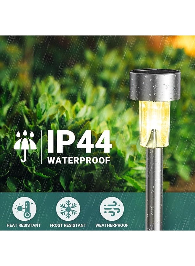 16 Pack Solar Path Lights Outdoor,Solar Lights Outdoor Waterproof,Stainless Steel LED Landscape Lighting,Solar Garden Lights for Driveway,Pathway,Patio,Yard  - Image 3