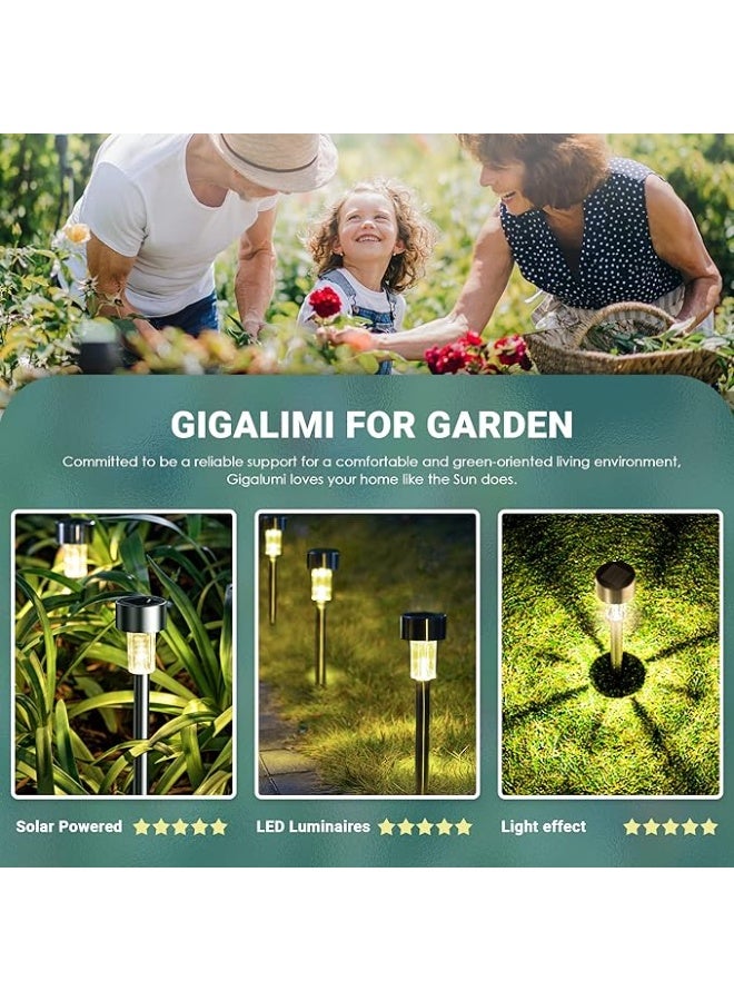 16 Pack Solar Path Lights Outdoor,Solar Lights Outdoor Waterproof,Stainless Steel LED Landscape Lighting,Solar Garden Lights for Driveway,Pathway,Patio,Yard  - Image 2