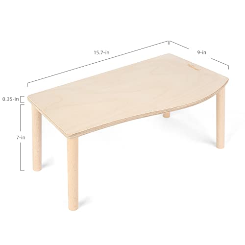 Niteangel Hamster Play Wooden Platform for Food Bowl Drinking Bottle and Other cage Accessories (Wave - 7" Height) - Image 4