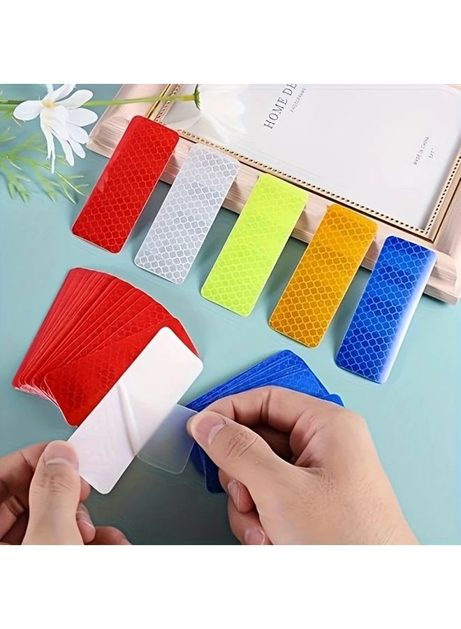 20 حزمة من ملصقات السلامة العاكسة من PVC بألوان عشوائية للخوذات والمركبات - Image 5