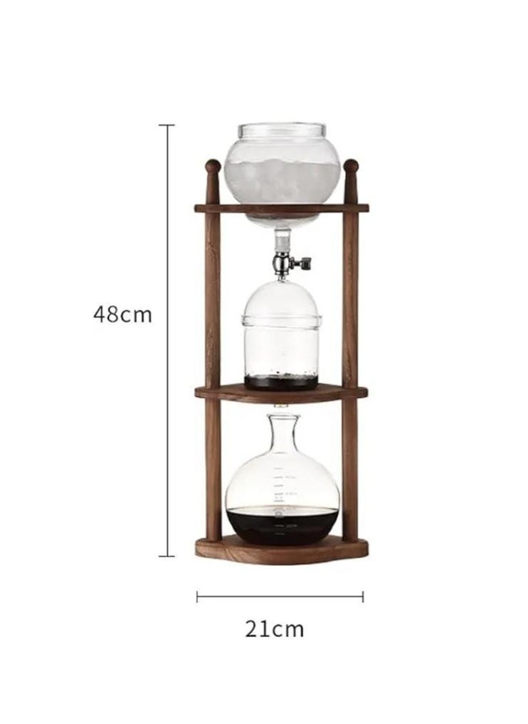 Generic - Liying Cold Brew Coffee and Tea Maker, 800ml, Dripper with Adjustable Water Flow, Stainless Steel Filter, Borosilicate Glass #1 - Image 1