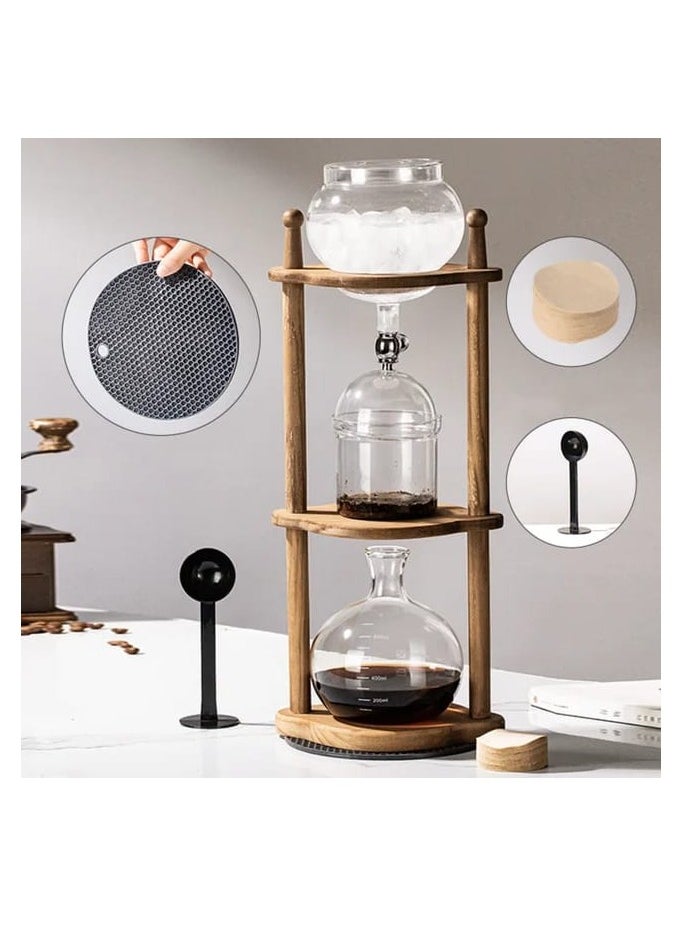 Generic - Liying Cold Brew Coffee and Tea Maker, 800ml, Dripper with Adjustable Water Flow, Stainless Steel Filter, Borosilicate Glass #1 - Image 1