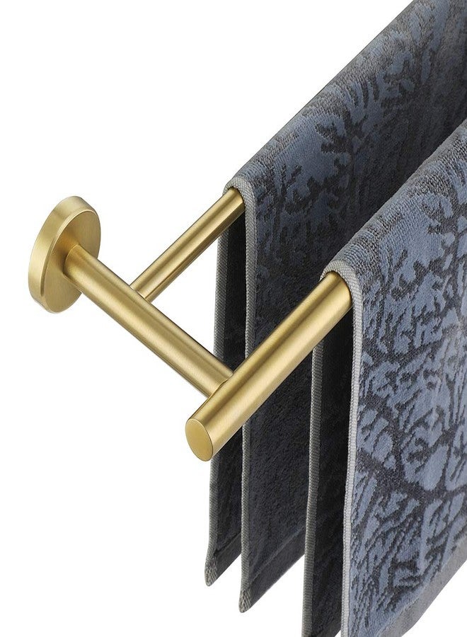 JQK Double Towel Bar 27 Inch, Brass Gold Useable Length 24 Inch 304 Stainless Steel Thicken 0.8mm Bath Towel Rack for Bathroom, Towel Holder Wall Mount, TB100L24-BG - Image 1