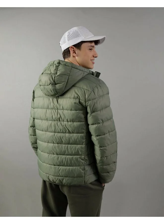 American Eagle Zip Through Puffer Jacket