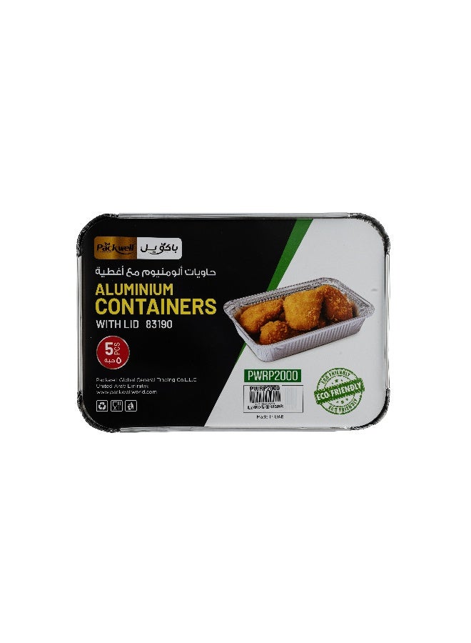 Packwell Aluminum Containers 5 pcs Combo - Image 2