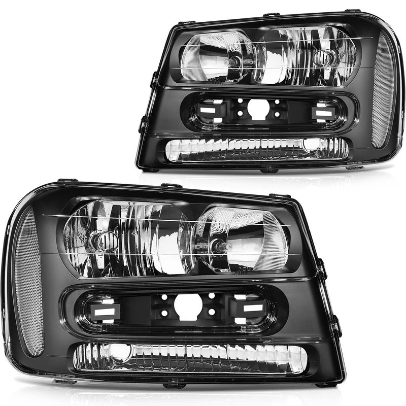 ECCPP Headlight Assembly For Chevrolet Trailblazer 20022009For Chevrolet Trailblazer EXT 20022006 Driver and Passenger Side Headlamps