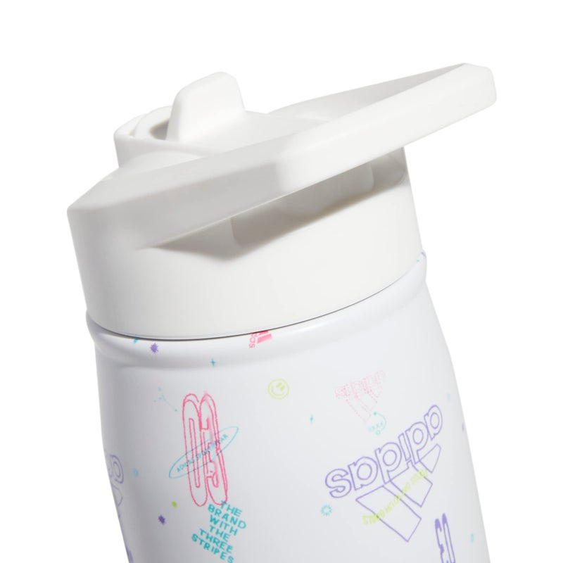 adidas 600 ML (20 oz) Straw Top Metal Water Bottle, Hot/Cold Double-Walled Insulated 18/8 Stainless Steel - Image 3