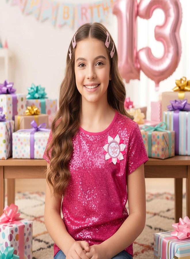 Ymapinc دبوس وردي لامع من Ymapinc لتزيين فساتين النساء، دبوس لطيف لحفلات أعياد الميلاد للبنات - Image 3