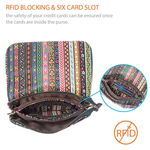MINICAT RFID Blocking Small Crossbody Bags for Women Vegan Leather Mini Travel Purses Cell Phone Purse Cross Body Bag (Ethnic Style Small) - Image 4