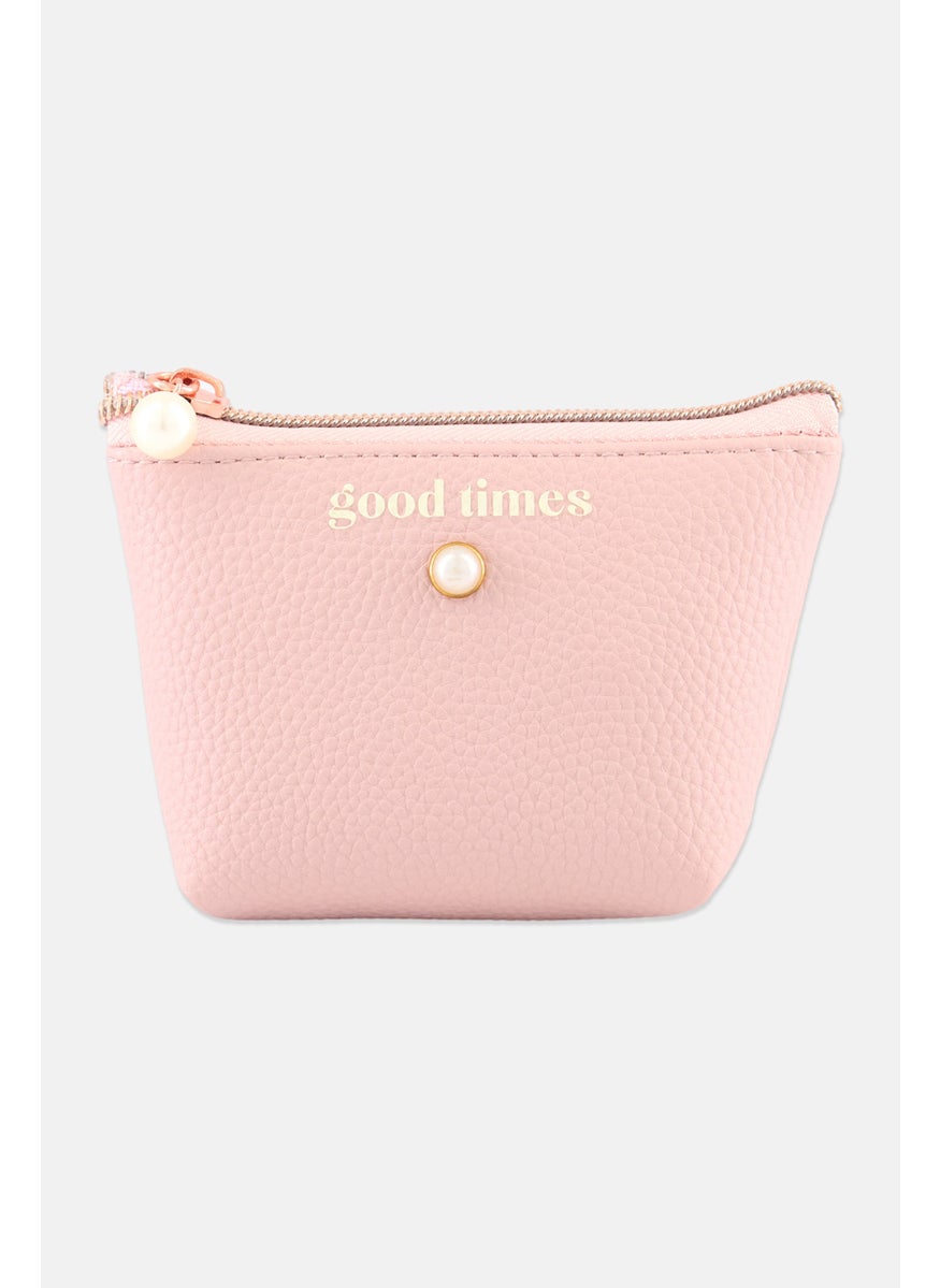 Posh  Pop Kids Girl Brand Logo Coin Pouches 10 H x 14 L x 5 W cm, Pink  - Image 1