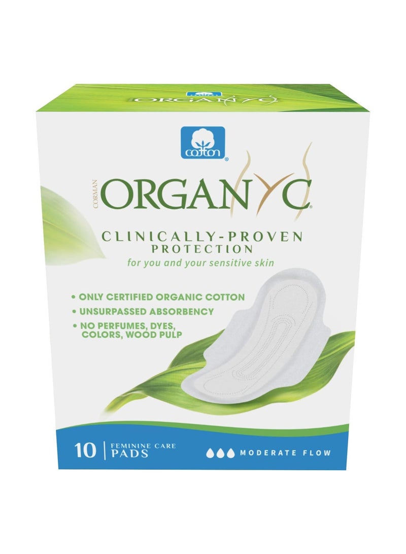 Organyc Day Wings Folded Sanitary Pads, Small