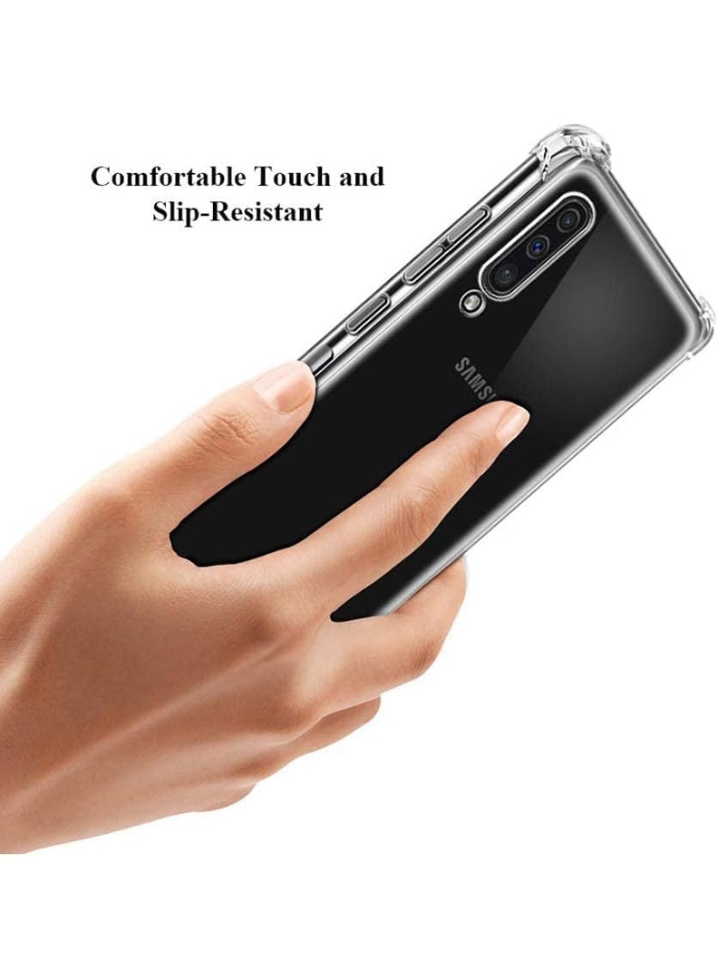 Theodor Samsung Galaxy A30s Clear Case, Shock-Absorption TPU Cell Phone Cover with Reinforced Corners, Soft Flexible & Crystal Clear Protective Bumper Case - Image 2