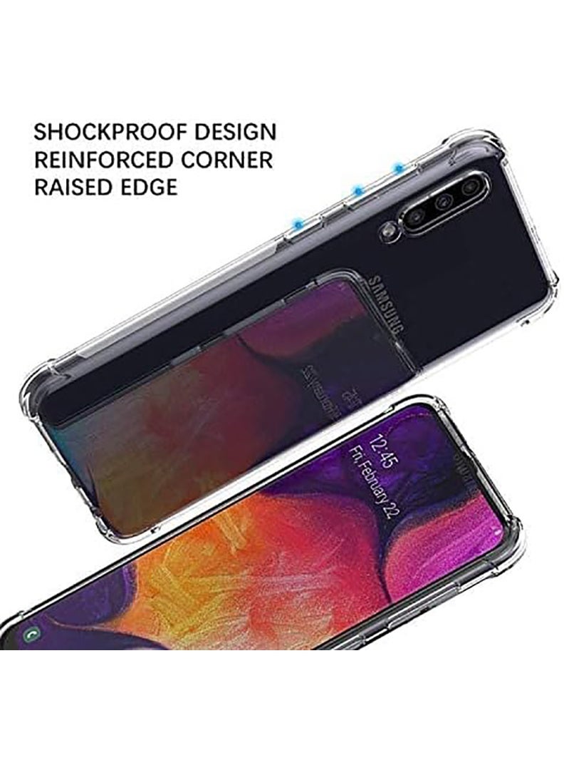 Theodor Samsung Galaxy A30s Clear Case, Shock-Absorption TPU Cell Phone Cover with Reinforced Corners, Soft Flexible & Crystal Clear Protective Bumper Case - Image 4