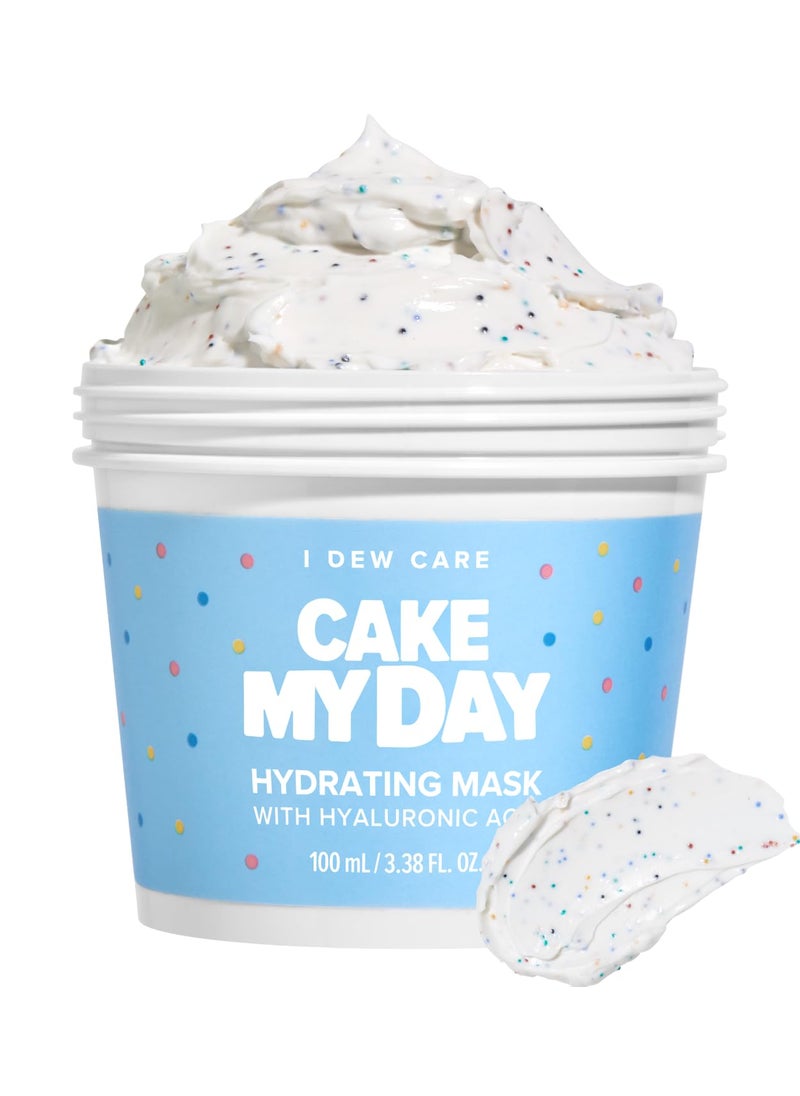 I DEW CARE I DEW CARE Wash Off Face Mask  Cake My Day  With Hyaluronic Acid Self Skin Care Facial Treatment Vegan CrueltyFree ParabenFree Exfoliating Deep Cleansing Detox Pore Refining 338 Oz 