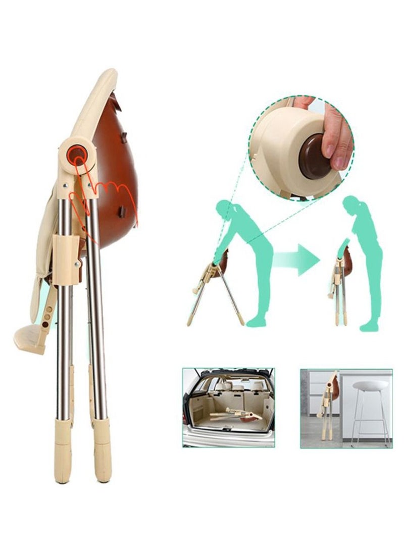 جو توي كرسي طعام للاطفال كرسي مرتفع قابل للطي وقابل للسحب - Image 2