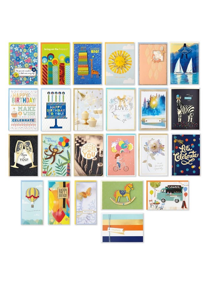 Hallmark Hallmark Pack of 24 Handmade Assorted Boxed Greeting Cards, Herringbone Pattern Cards for Birthday , Baby Shower , Wedding , Thank You, Sympathy Card, Thinking of You Cards,  - Image 3