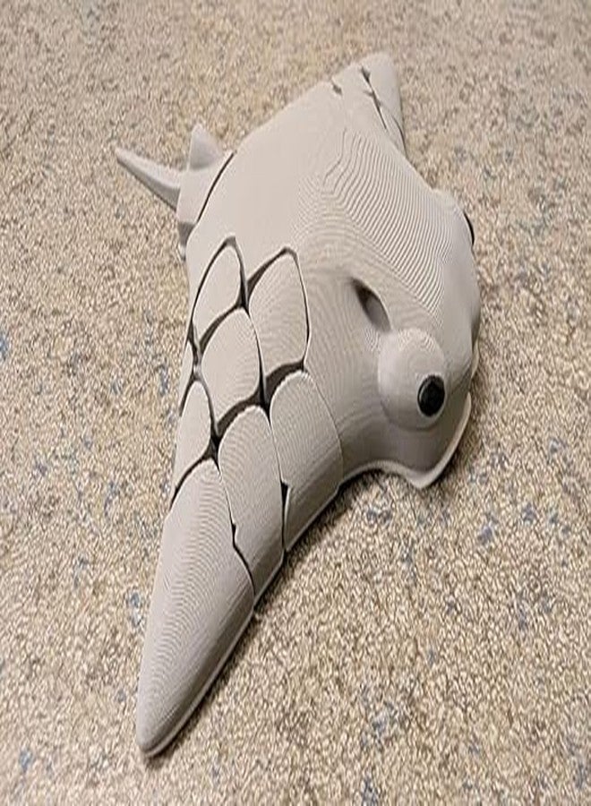 3D CRAFT Flexi Cownose Ray Toy – Articulated Ocean Creature Figure with Moving Segments – Flexible 3D Printed Sea Animal Toy, Sensory Fidget Marine Life Model, Toy Gift for Kids & Adults - Image 2