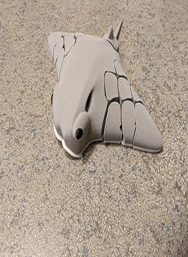 3D CRAFT Flexi Cownose Ray Toy – Articulated Ocean Creature Figure with Moving Segments – Flexible 3D Printed Sea Animal Toy, Sensory Fidget Marine Life Model, Toy Gift for Kids & Adults - Image 1