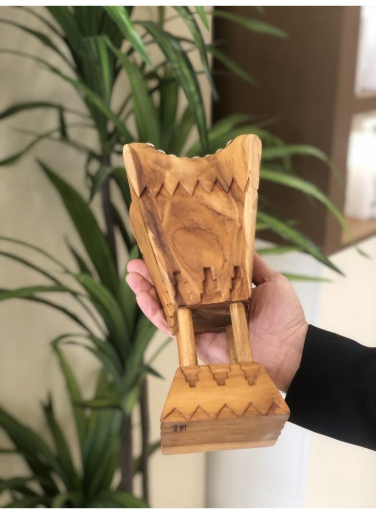 WARD Antique incense burner (Najdi engraving) made of natural teak wood - large size - Image 2