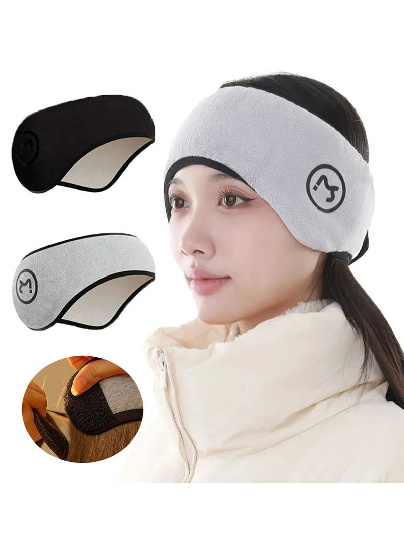 Dominy 2 Pack Winter Ear Warmers Muffs Headband for Men Women Kids, Cotton Sleep Mask ,Comfortable Adjustable Sleeping Eye Mask for Uninterrupted Rest, Ear Protection for Noise Reduction,Ski Running Cycling ,Essential Travel Accessory  - Image 1