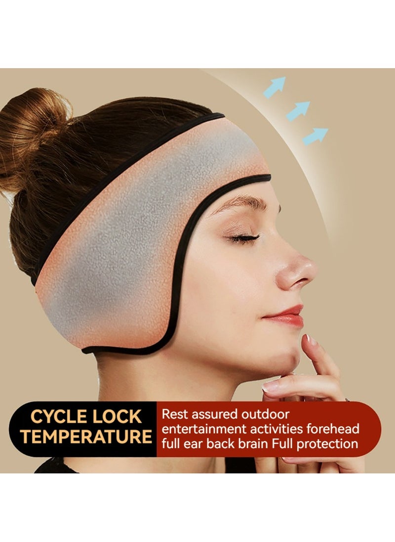 Dominy 2 Pack Winter Ear Warmers Muffs Headband for Men Women Kids, Cotton Sleep Mask ,Comfortable Adjustable Sleeping Eye Mask for Uninterrupted Rest, Ear Protection for Noise Reduction,Ski Running Cycling ,Essential Travel Accessory  - Image 2