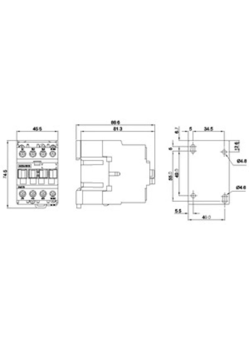 Siemens Power Contactor – 3-Pole, AC3: 9A, 1NO, 230V AC, Screw Terminals - (Model-3MT7010-0AA100-AL2) - Image 2