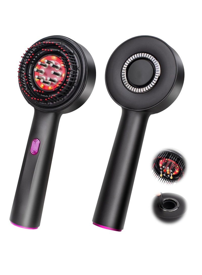 2 in 1 Hair Oil Applicator,Head Massager Scalp,Hair Oil Applicator Scalp Massager,Electric Scalp Massager Brush,ipx7 Waterproof Scalp Oil Applicator（Black） - Image 1